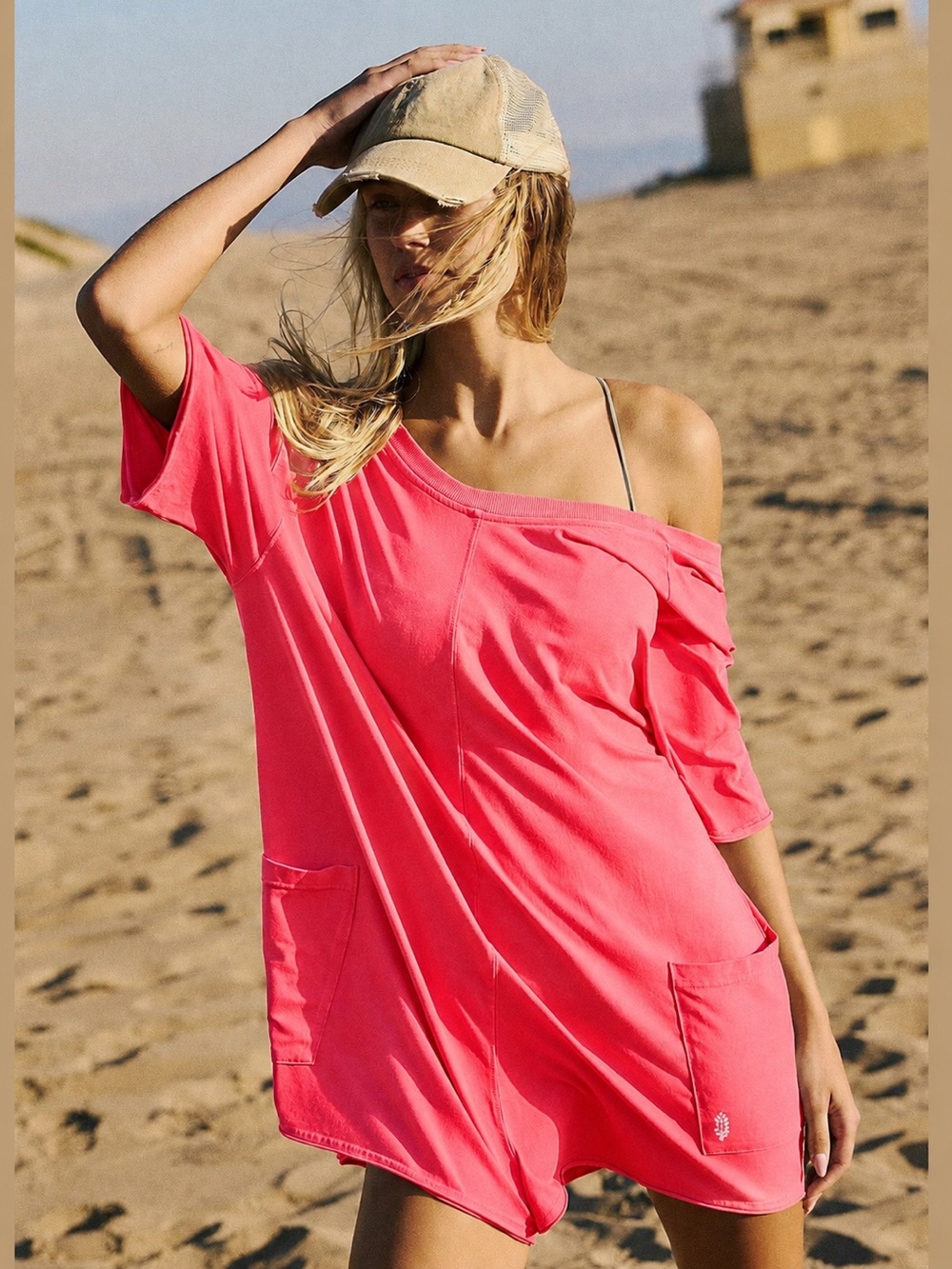 Free People FP Movement Hot Shot Tee Romper NWT